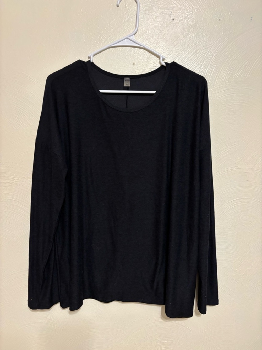 Beyond Yoga Black Long Sleeve Tie Back Top XL Made USA Athleisure